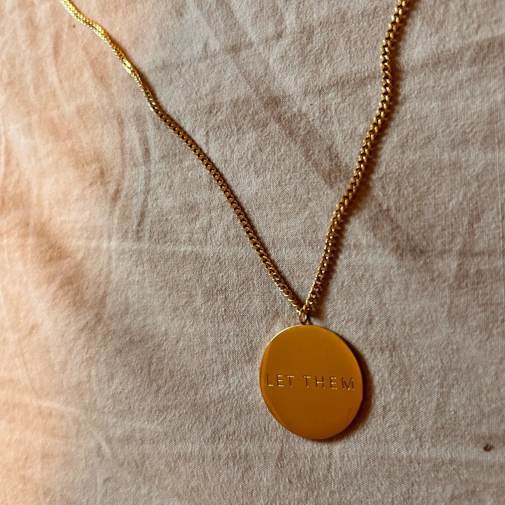 LET THEM gold plated 18-20” necklace